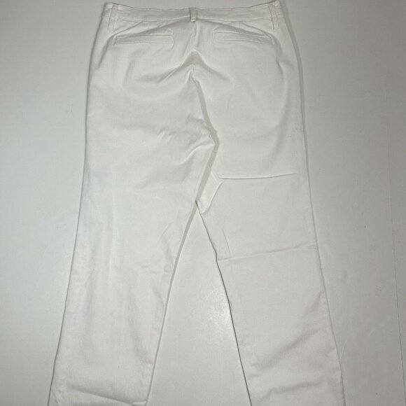 Nautica Woman's 4/27 Pant Ankle Trouser Soft Cotton Tencel Stretch White 30x27" - Picture 6 of 8